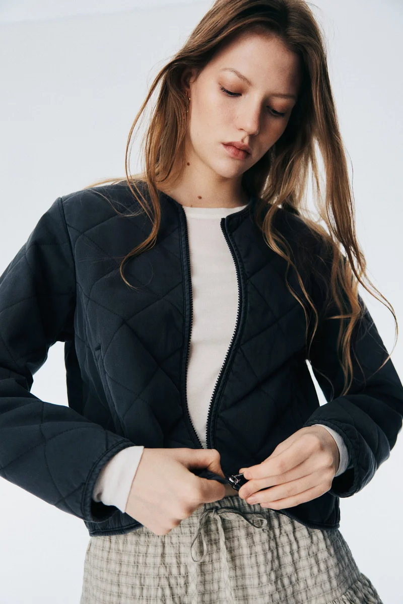 اتش اند ام Quilted cotton jacket