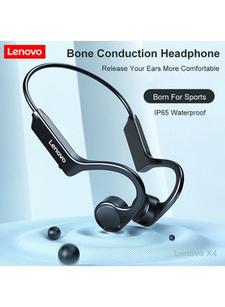 X4 Bone Conduction Earphone Wireless Bluetooth TWS Headphones Neck Hanging Black - view 2