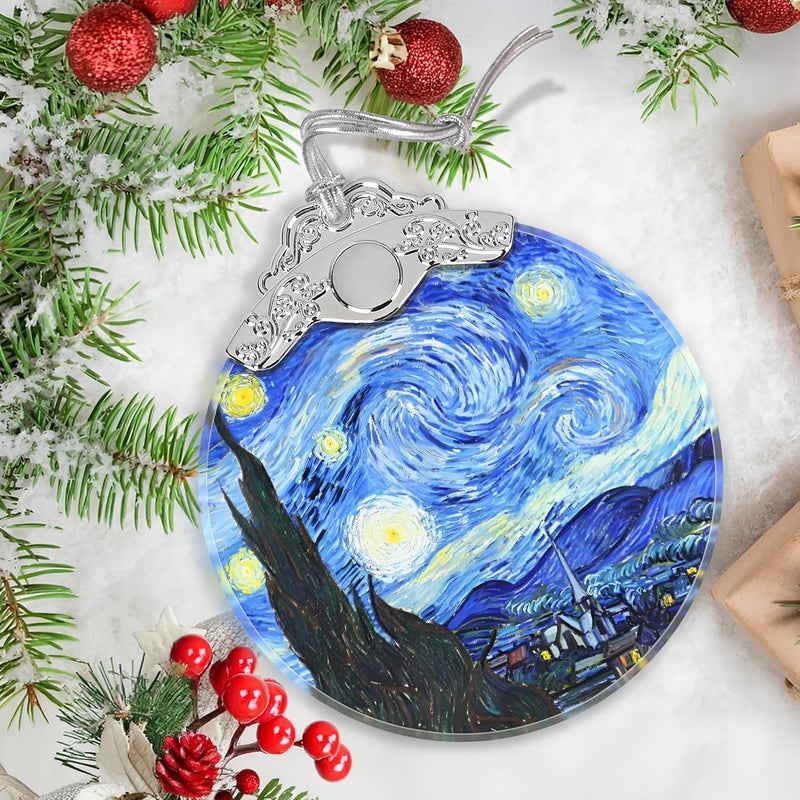 Jocidea Christmas Ornament - Stained Glass Van Gogh Starry Night - Home Decor - Holiday Present Ideas - Gift Exchange - Image 5