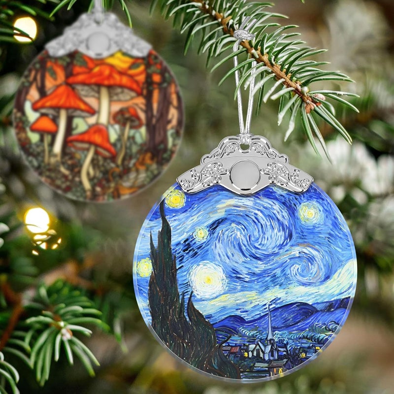 Jocidea Christmas Ornament - Stained Glass Van Gogh Starry Night - Home Decor - Holiday Present Ideas - Gift Exchange - Image 4