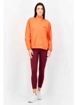 Adidas Women Sportswear Fit Long Sleeves Running Truck Jacket, Orange  - Image 3