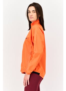 Adidas Women Sportswear Fit Long Sleeves Running Truck Jacket, Orange  - Image 2