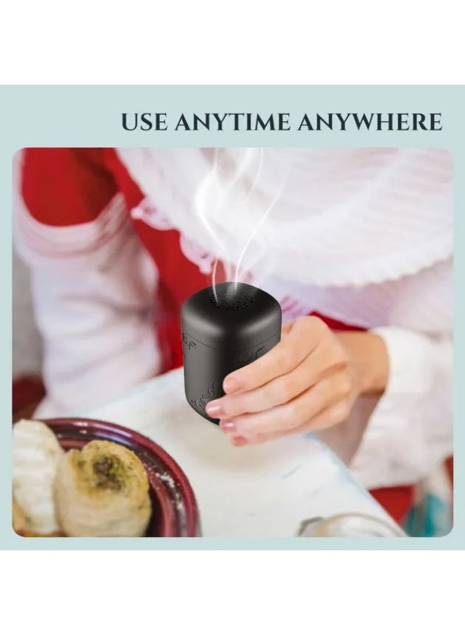 BORTONY Arabic Electric Incense Burner Oud Car Bakhoor Burner, Small Electronic Incense Burner with Battery Indicator Office Room Car - Image 2