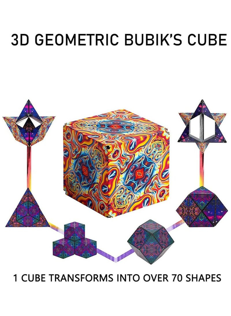 صندوق تحويل المكعبات ثلاثية الأبعاد، مجموعة مكعبات ثلاثية الأبعاد، ألعاب فيدجيت المكعبات، المكعب يتحول إلى أكثر من 70 شكلًا، ألعاب تعليمية للأطفال من سن 6 سنوات فما فوق - Image 5