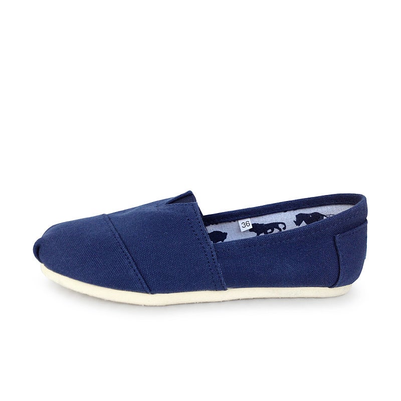 Flat Canvas Shoes Men And Women Lazy Solid Color Tom Thomas Cloth Shoes Casual Shoes Mary Shoes - Image 1