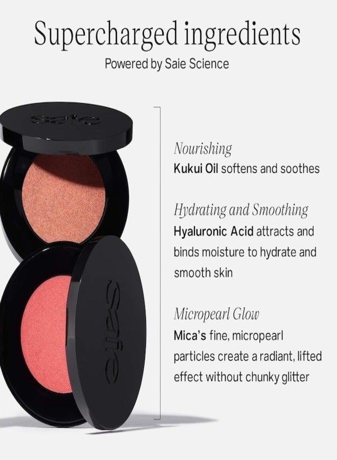 Saie Glow Sculpt Multi-Use Cream Blush & Highlighter - Peachglow - warm pink peach 5.8g - Image 4