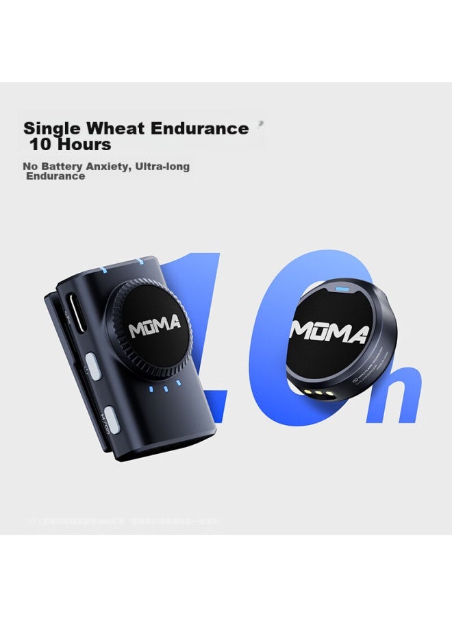 MOMA Mengma Lark Mix Microphone, Wireless Lavalier Mic, Noise-cancelling Mammoth Mini Button Microphone For Streamers, Mobile Phone And Camera Vlog Outdoor Interview Audio Recorder - Image 4