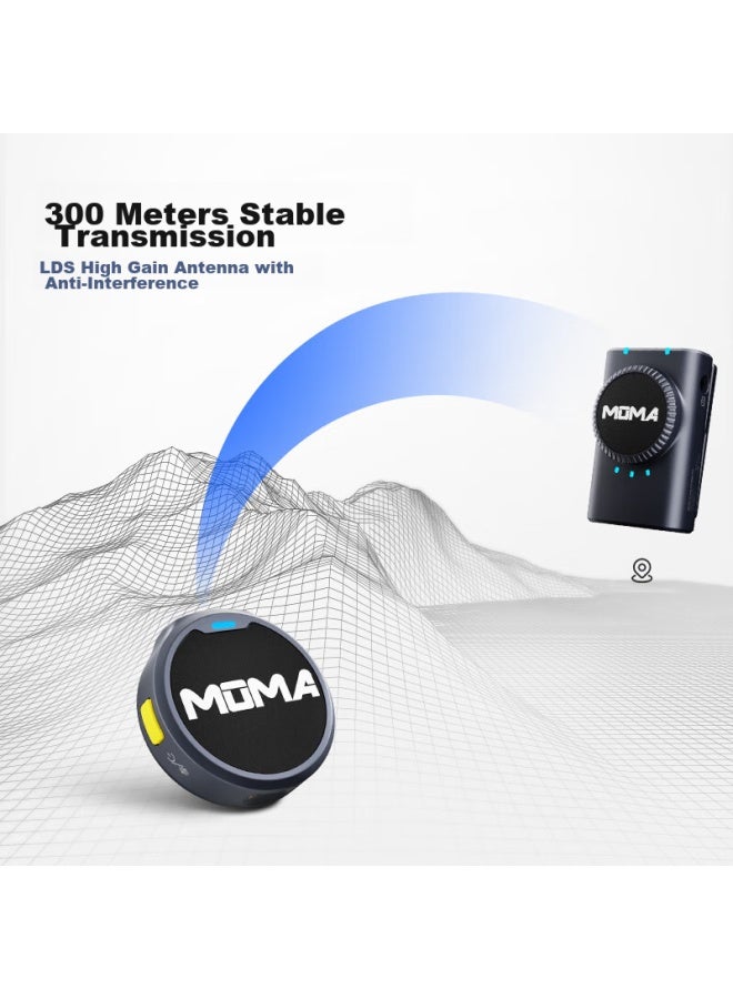 MOMA Mengma Lark Mix Microphone, Wireless Lavalier Mic, Noise-cancelling Mammoth Mini Button Microphone For Streamers, Mobile Phone And Camera Vlog Outdoor Interview Audio Recorder - Image 3