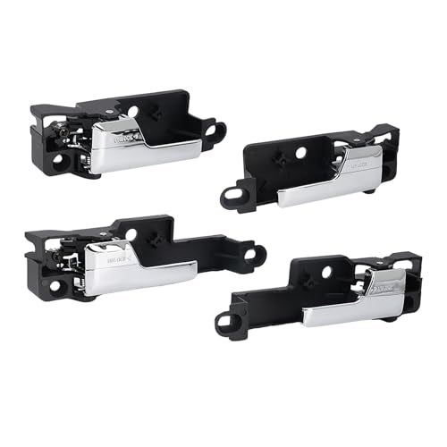 JDMON 4PCS Interior Door Handles Replacement for Ford Fusion Mercury Milan Lincoin MKZ 20062012 Zephyr 2006 Replaces 6E5Z5422601A Front Rear Left Driver Right Passenger Inside Inner Black Chrome - Image 1