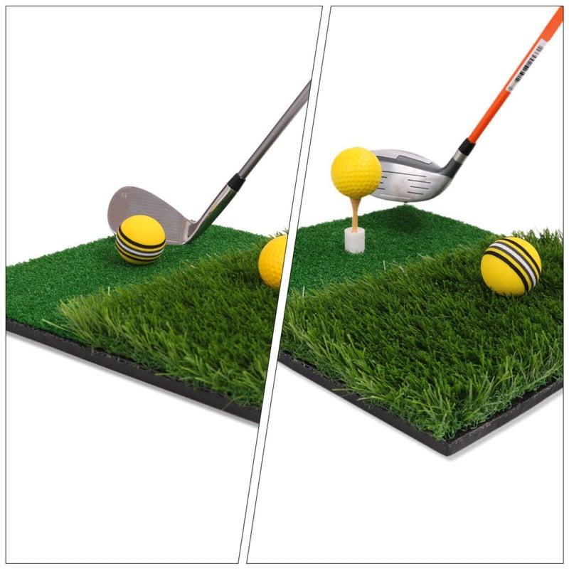 Indoor Outdoor Golf Practice Mat EVA Base Nylon Grass Portable Mini Swing Pad - Image 3