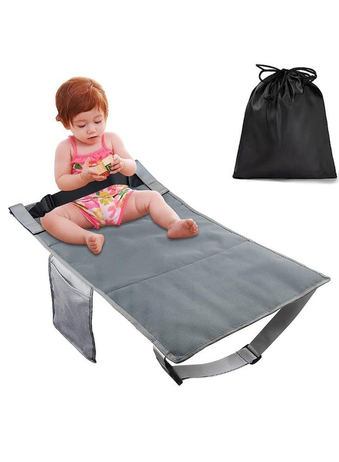 JZS Airplane Bed for Toddler, Portable Airplane Seat Child Extender Bed Travel Aircraft for Leg Rest Kids Lying Down Baby Travel Essentials Flight Sleep(Grey) - Image 1