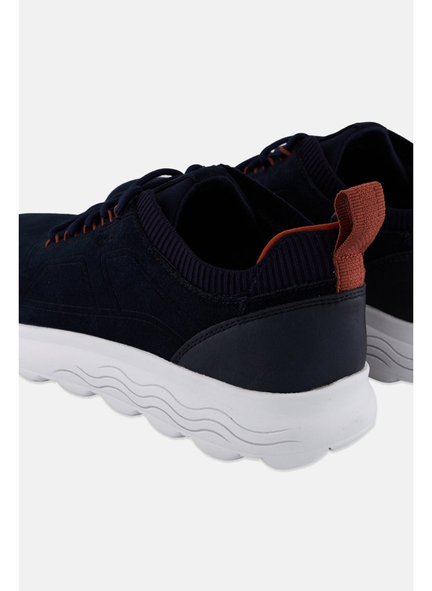 GEOX Men Lace Up Casual Sneaker, Navy  - Image 2