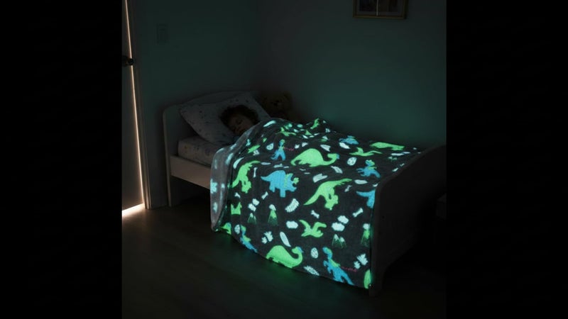 Butterthief Glow in The Dark Radium Blanket for Kids Super Soft & Warm Glowing Blanket for Toddler (100x150 cm, 0-8 Year) (Big Star Grey) - Image 3