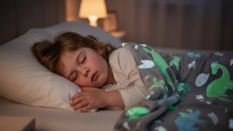 Butterthief Glow in The Dark Radium Blanket for Kids Super Soft & Warm Glowing Blanket for Toddler (100x150 cm, 0-8 Year) (Big Star Grey) - Image 5