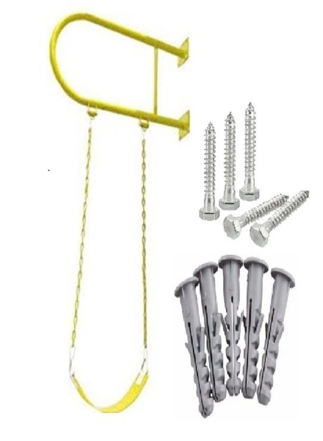 فنز  ارجوحة حائط مصنوعة من الحديد بمقعد متارجح وسلاسل للانشطة الخارجية - Image 1