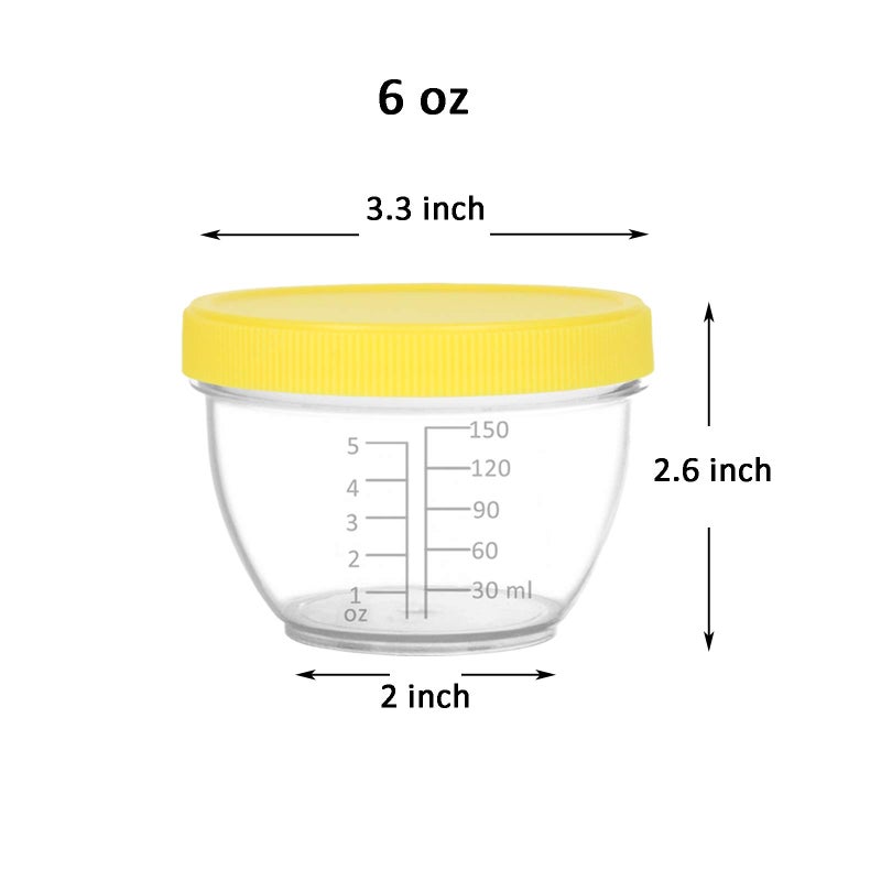 Youngever 18 Sets Baby Food Storage, 6 Ounce Baby Food Containers with Lids, 9 Bright Pink Colors, with Lids Labels - Image 2