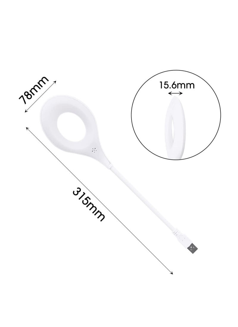 Smart LED Desk Lamp Portable Voice Operated Night Light Folding USB Table Lamp Super Bright Ring Light 3 Mode Eye Protection Desk Lamp Voice Control USB LED Lamp for Study Office