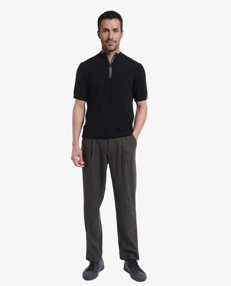 Rare Rabbit Men's Pleated Relaxed Fit Trouser