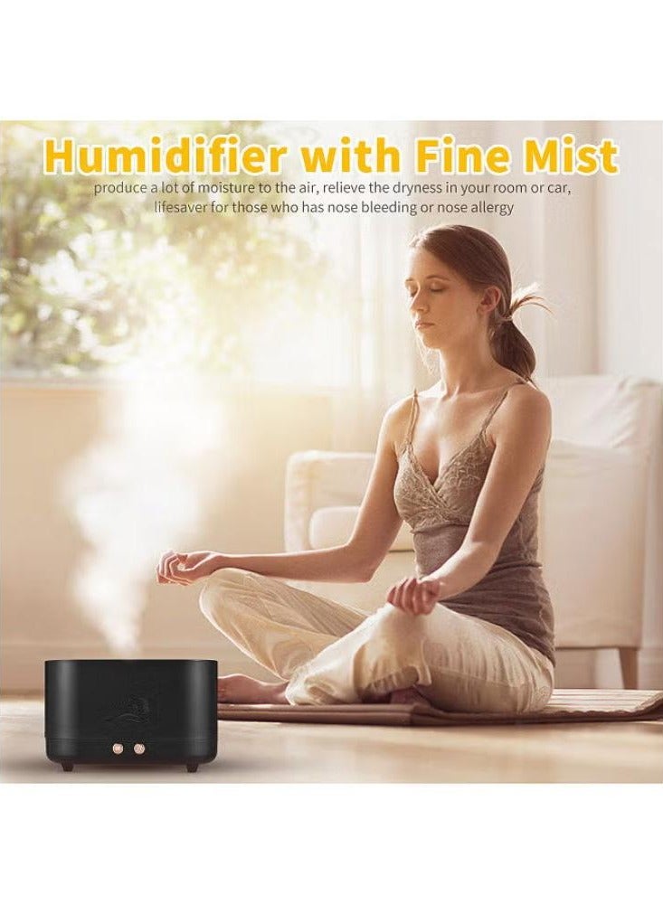 3-in-1 Essential Oil Diffuser Flame Light with 2 Brightness Aromatherapy Mist Humidifier Quiet Aroma Air Diffuser Aroma Humidifier - Image 3