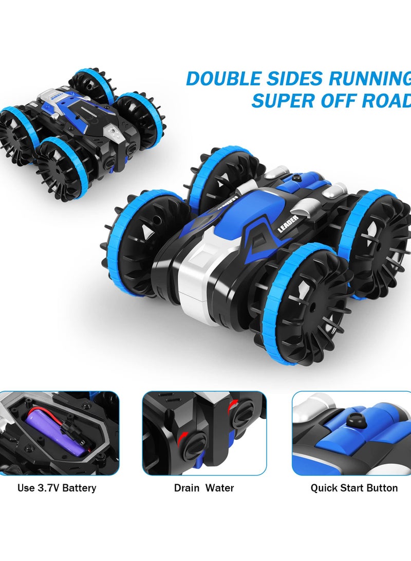 SYOSI Water and Land RC Car, for Kids with 2.4GHz Remote Control, Waterproof RC Monster Truck Stunt Car 4WD RC Vehicle-Toys Gift for 6-12 Year Old Boys Girls Teen - Image 3