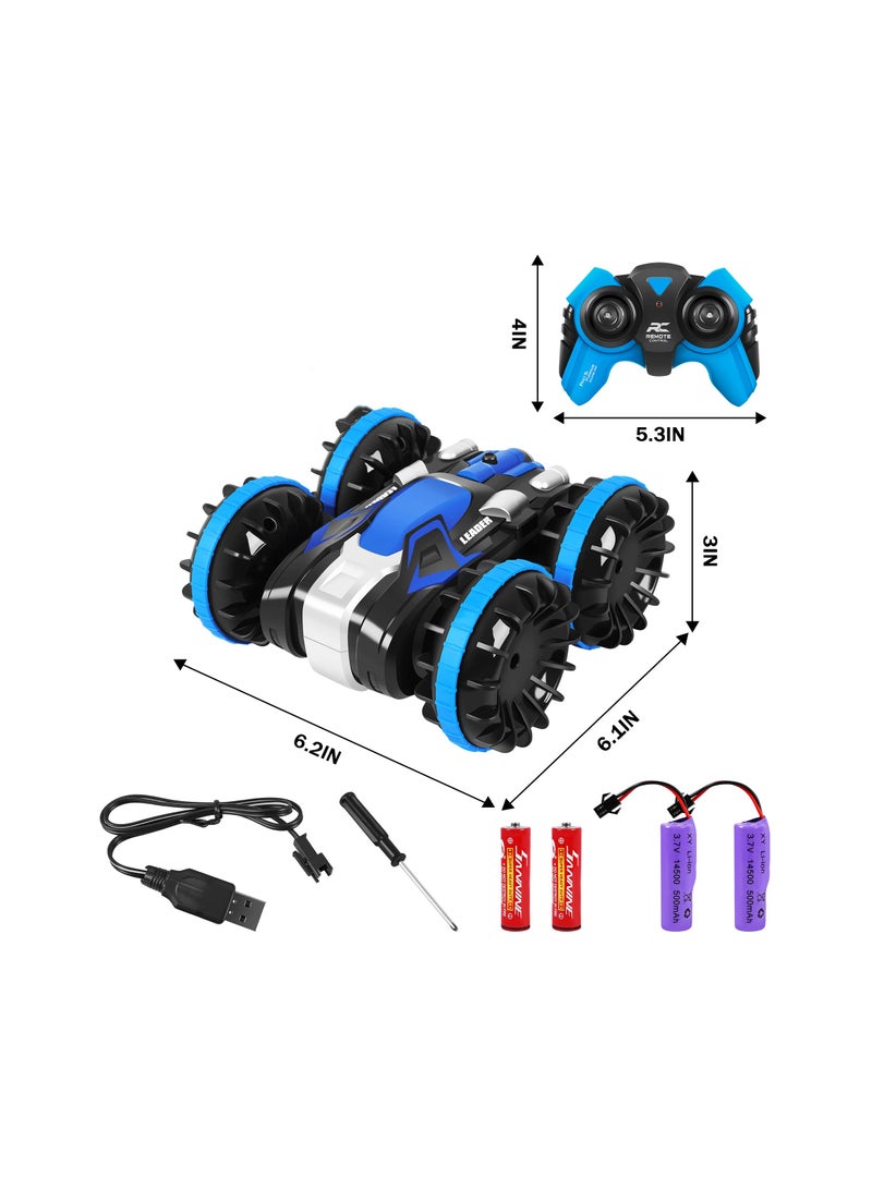 SYOSI Water and Land RC Car, for Kids with 2.4GHz Remote Control, Waterproof RC Monster Truck Stunt Car 4WD RC Vehicle-Toys Gift for 6-12 Year Old Boys Girls Teen - Image 4