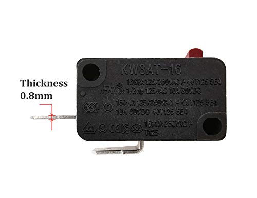 HiQltyla Microwave Oven Door Switch Replacement Part, 16A 125VAC, KW3AT-16 (Downward Compatible with KW3A-16), Normally Open - 1Pc - Image 5