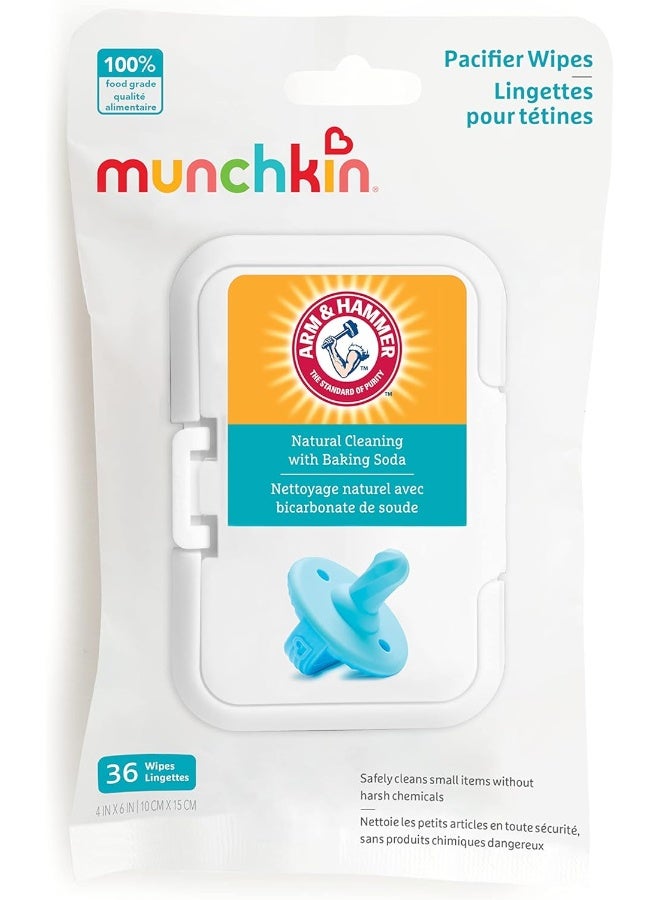 Munchkin® Arm & Hammer Pacifier Wipes - Safely Cleans Baby and Toddler Essentials, 1 Pack, 36 Wipes - Image 1
