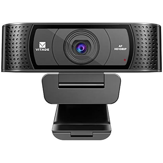 VITADE HD WEBCAM 1080P WITH MICROPHONE & COVER SLIDE, 928A PRO USB COMPUTER WEB CAMERA VIDEO CAM FOR STREAMING GAMING CONFERENCING MAC WINDOWS PC LAPTOP DESKTOP - Image 1