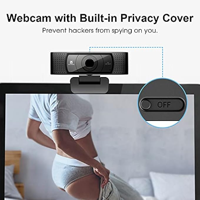 VITADE HD WEBCAM 1080P WITH MICROPHONE & COVER SLIDE, 928A PRO USB COMPUTER WEB CAMERA VIDEO CAM FOR STREAMING GAMING CONFERENCING MAC WINDOWS PC LAPTOP DESKTOP - Image 2