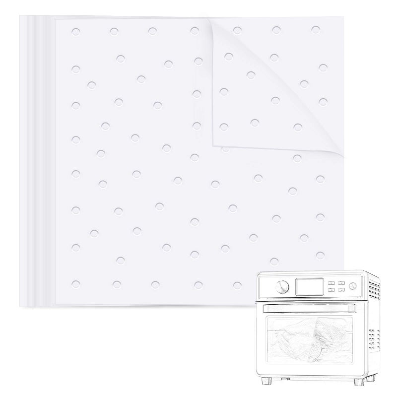 BYKITCHEN BYKITCHEN Air Fryer Oven Liners 11x12 inches Nonstick Parchment Paper for Ninja Foodi Air Fryers Toaster Ovens Dehydrators Steaming Baskets Set of 100 