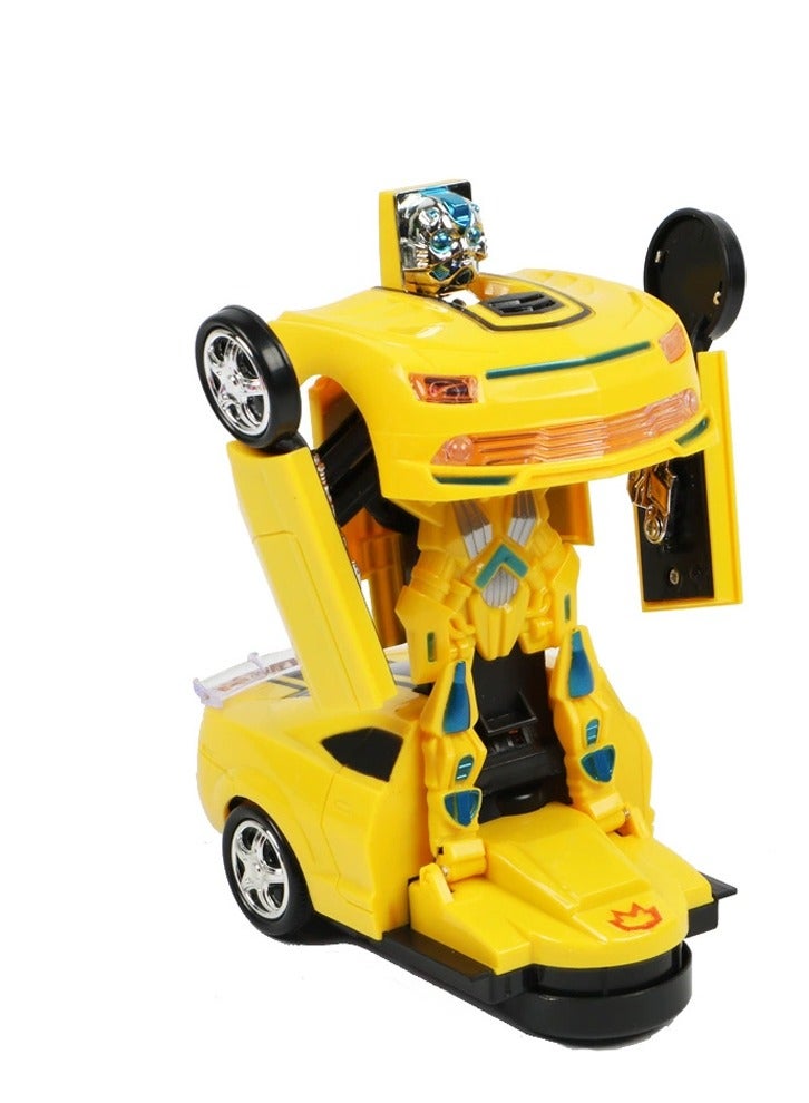 Remote Control Car，Transform Robot RC Cars with Cool LED Headlights, Toys Car with 360 Degree Rotation and One-Button Deformation, Present Birthday Gift for Boys/Girls  - Image 4