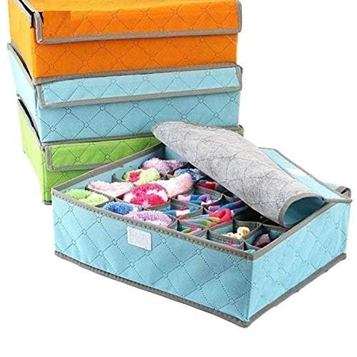 SHIV SHAKTI STORE SHIV SHAKTI STORE 15 Grid Storage Bag I 15 Compartment Cell Foldable Storage Organizer type NonSmell Drawer Organizer for underwear Socks Bra Tie Scarfs  - Image 1