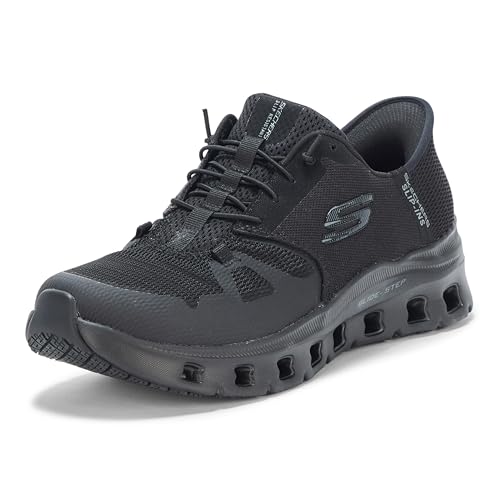 Skechers Womens Work Glide Step Pro SR Edrura Hands Freee Bungee Health Care Professional Shoe Black 75 - Image 1