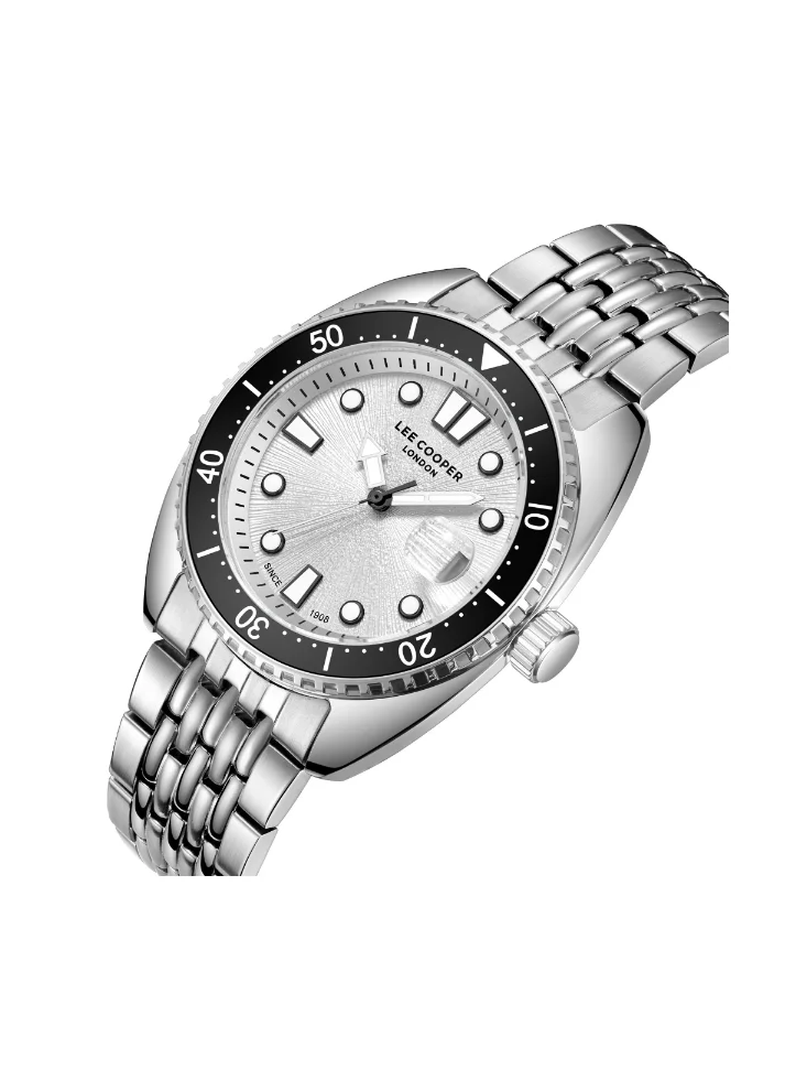 لي كوبر LEE COOPER Men Analog Silver Dial Watch - LC07997.050