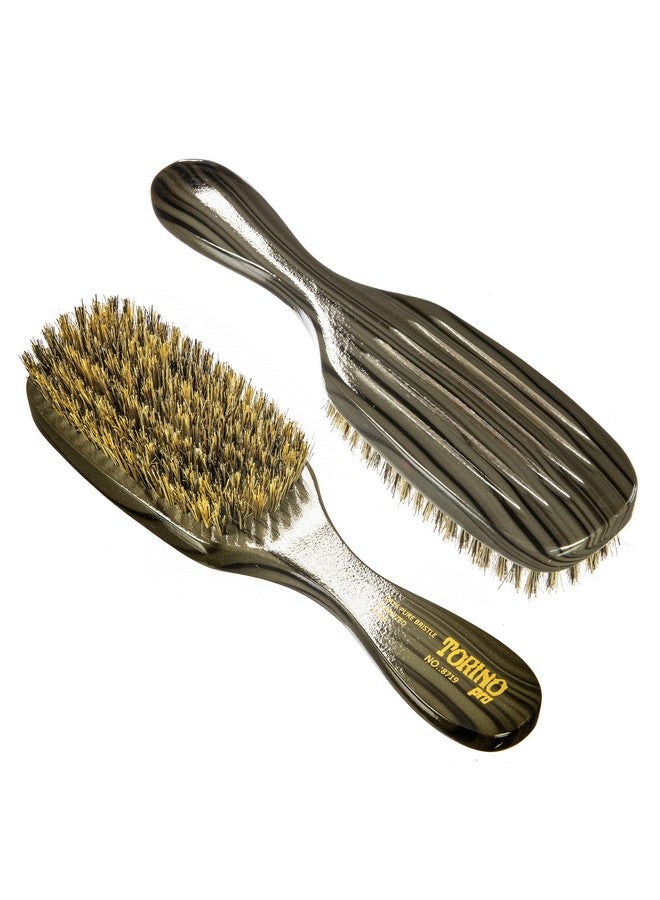 تورينو برو ويف براشز باي براش كينج فرشاة تورينو برو ويف 87197 صف شعيرات متوسطة 100% شعيرات خنزير نقية 100% قوة عمل رائعة لوضع 360 موجة - Image 2