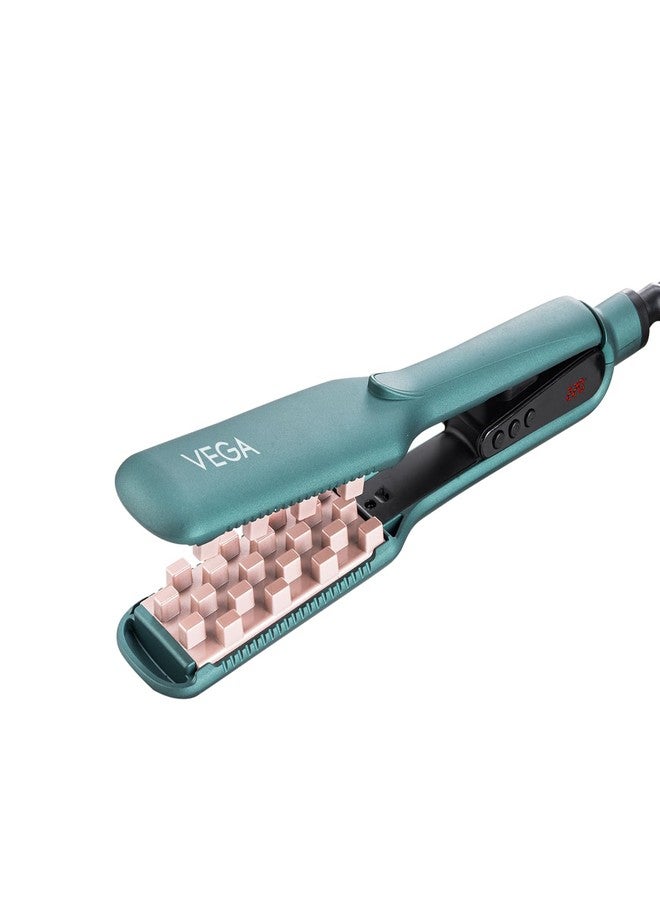 Vega VolumePro Hair Volumizer for Women With Ceramic Coated Plates & Digital Display, Gives Volumized & Bouncy Hair, Suitable for All Types (VHVH-01), Green - Image 1
