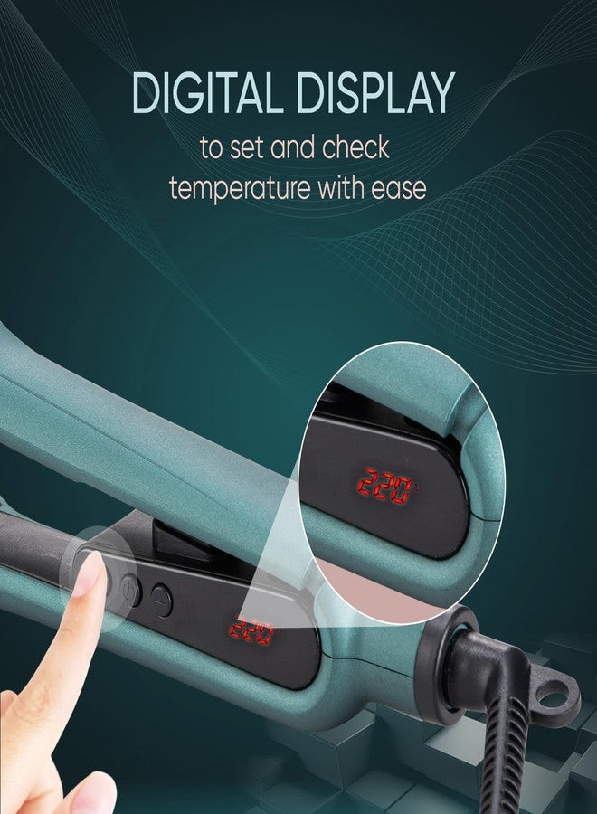 Vega VolumePro Hair Volumizer for Women With Ceramic Coated Plates & Digital Display, Gives Volumized & Bouncy Hair, Suitable for All Types (VHVH-01), Green - Image 2