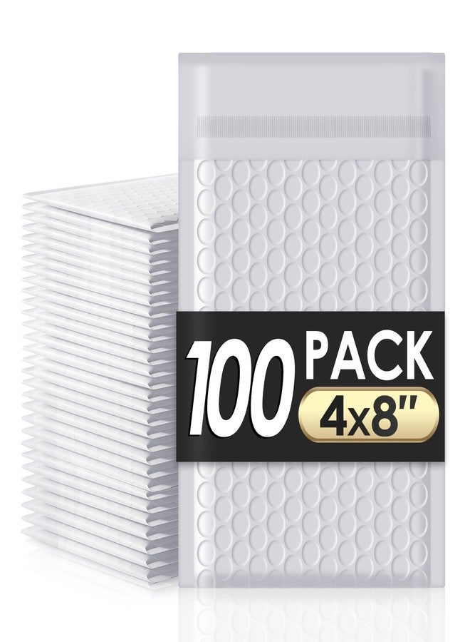 packbabol Bubble Mailers 4x8" 100 Pack Grey and White Padded Envelopes Mailers Waterproof Usable Size 4x7 Self-Seal Padded Mailing Envelopes Bubble Opaque Padded Mailer for Small Businesses，#000 - Image 1