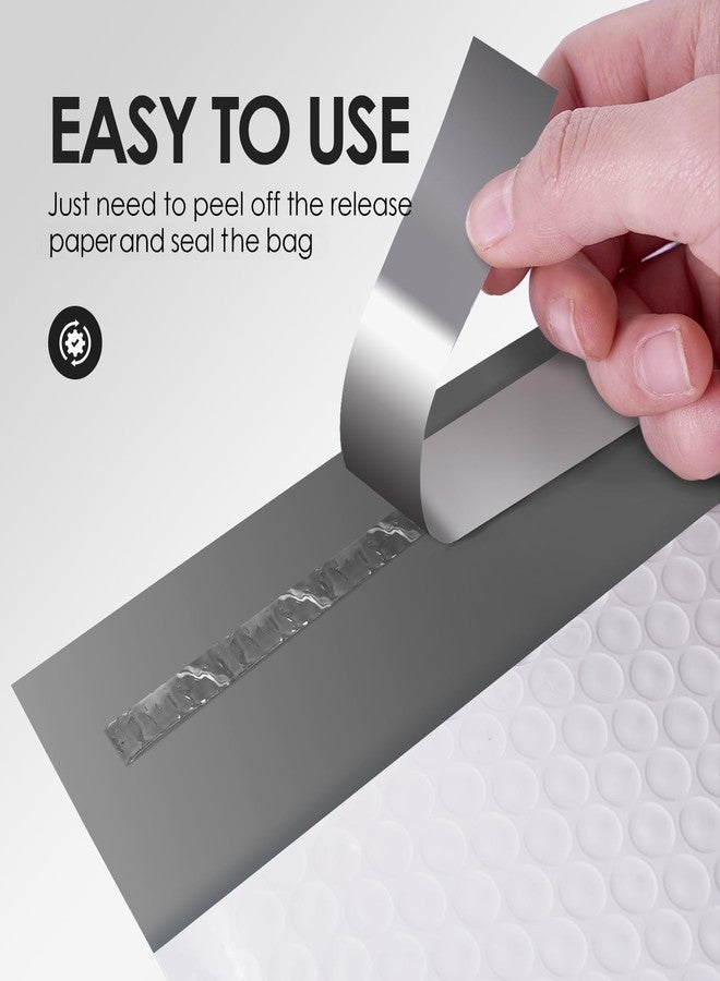 packbabol Bubble Mailers 4x8" 100 Pack Grey and White Padded Envelopes Mailers Waterproof Usable Size 4x7 Self-Seal Padded Mailing Envelopes Bubble Opaque Padded Mailer for Small Businesses，#000 - Image 5