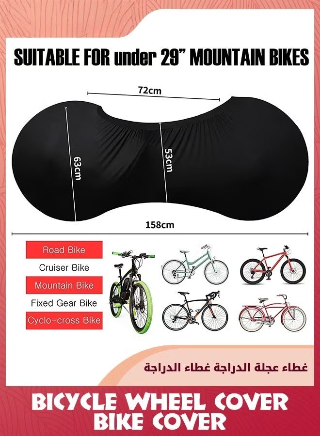 EETU Bike Wheel Cover,Indoor Outdoor Bicycle Motorcycle Cover,Anti-dust Scratch-Proof Bike Cover,Washable High Elastic Motorbikes Wheel Cover,Bicycle Tire Cover For Mountain Road MTB Bikes - Image 5