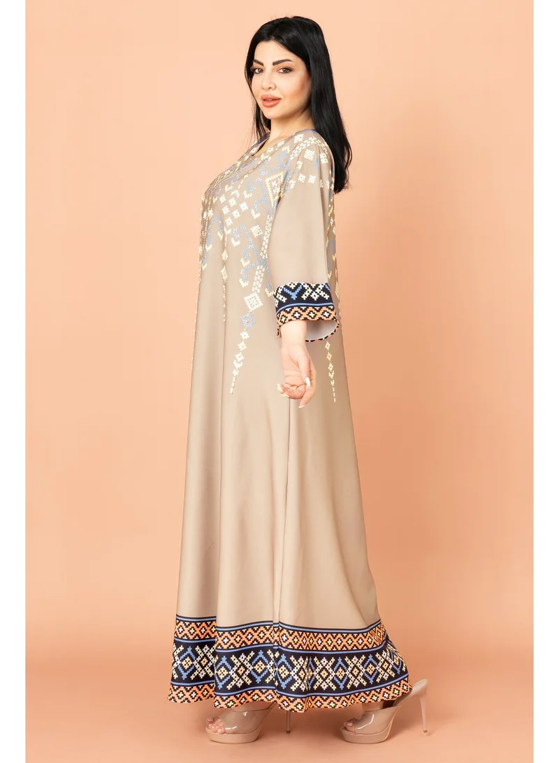 IKKXA Oriental Charm Jalabiya Brown