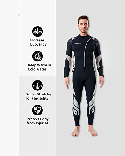 Seaskin Wetsuits for Men Women 3mm Front Zip Full Wetsuit - Image 3