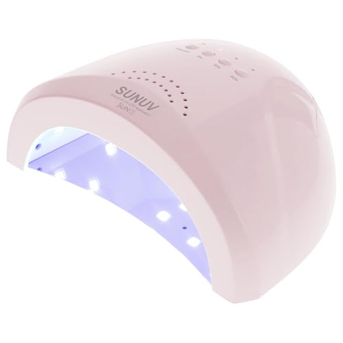 SUNUV SUNUV 48W UV Light for Gel Nails, UV Dryer for Gel Polish with 3 Timer Settings Professional LED Nail Lamp Art Tools Auto Sensor SUNone Pink 