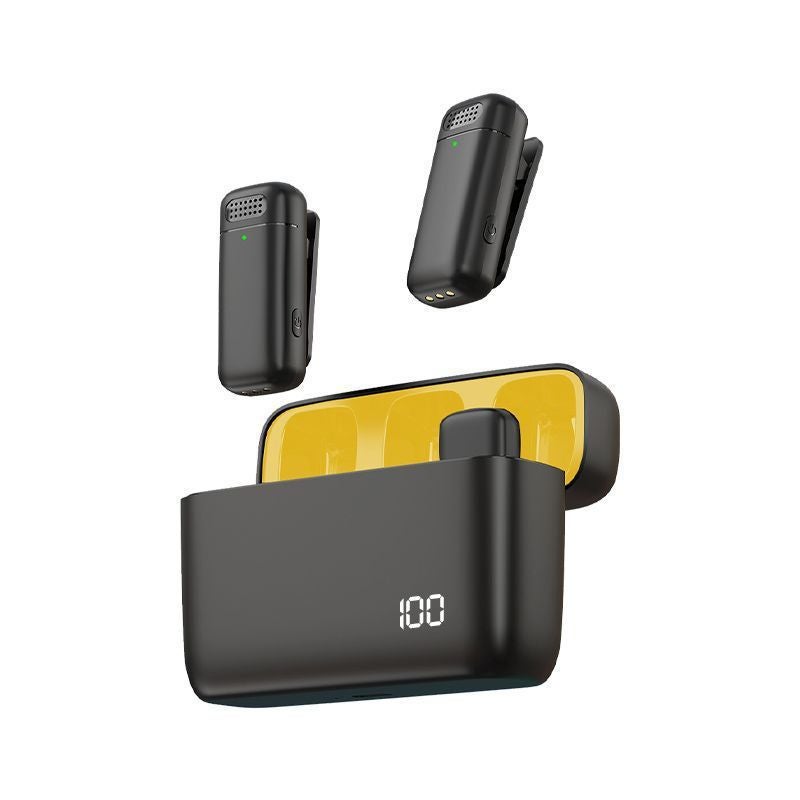 Wireless Microphone Lobby Type With Charging Bin Power Display Large Volume Mobile Phone Live Short Video Noise Reduction Special - Image 1