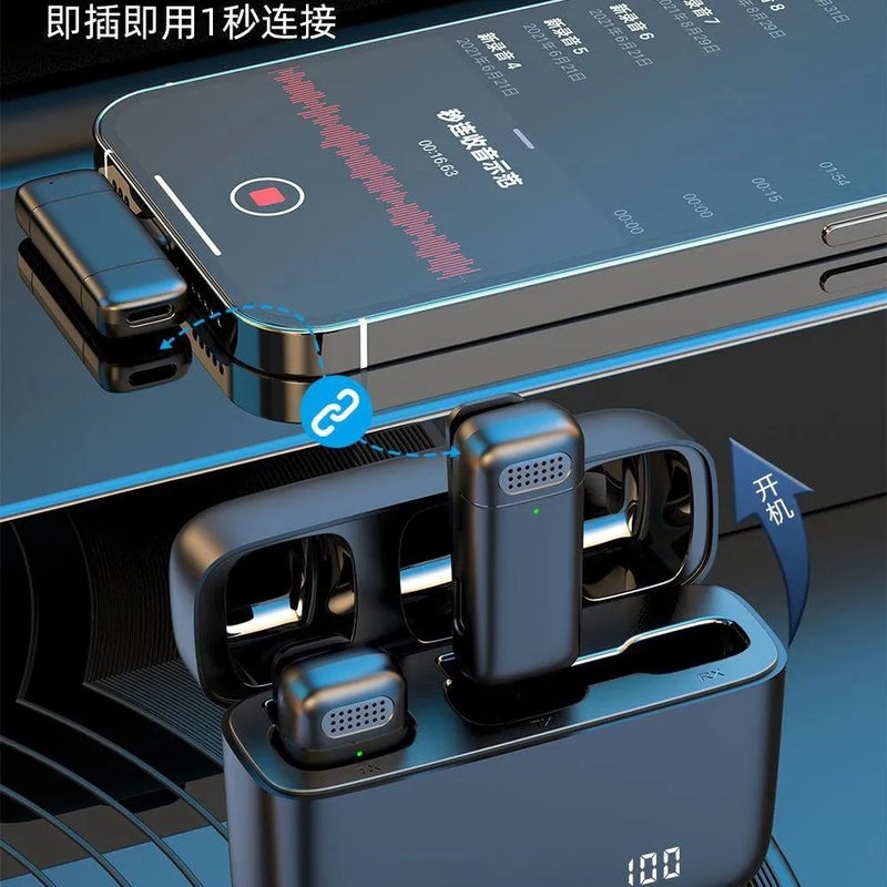 Wireless Microphone Lobby Type With Charging Bin Power Display Large Volume Mobile Phone Live Short Video Noise Reduction Special - Image 4