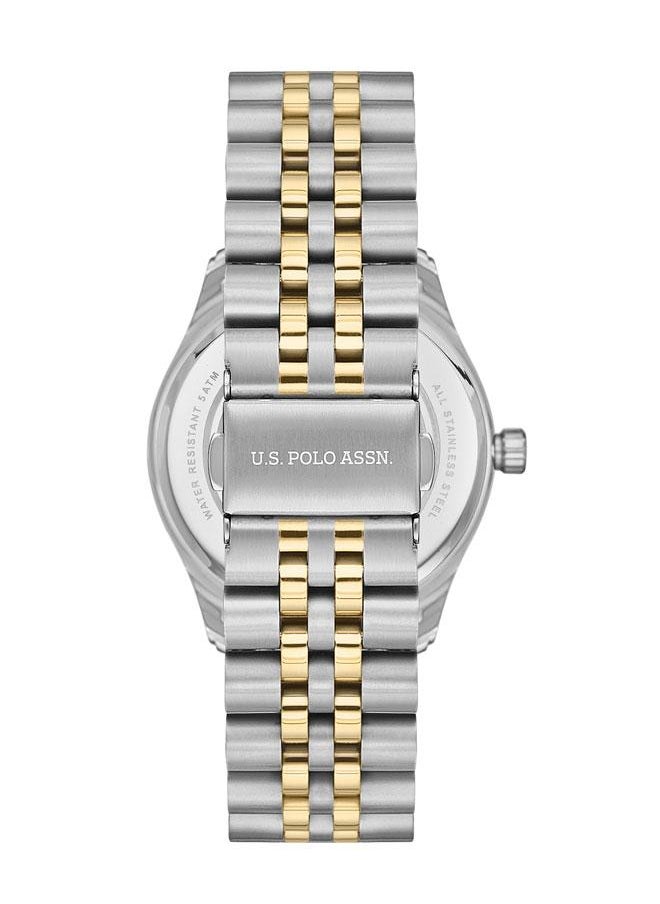 U.S. Polo Assn. U.S. Polo Assn. Stile 36mm Ladies' Watch with Bold Green Dial, Gold Accents & Two-Tone Stainless Steel Band - USPA2028-08, Elevate Your Style with Elegance  - Image 3