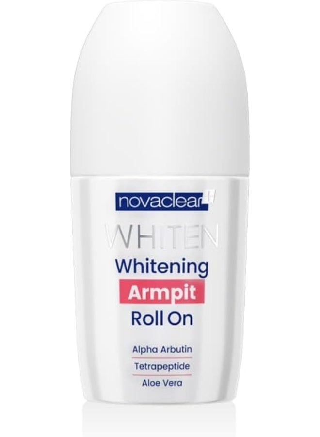 Novaclear Whitening Armpit Roll-On – Brightening Deodorant with Alpha Arbutin, Tetrapeptide & Aloe Vera – 50 ML - Image 1