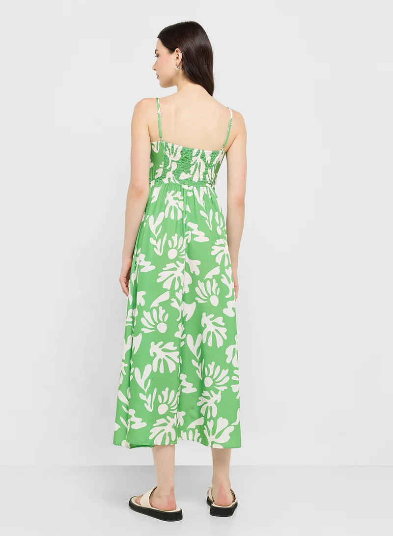 Ginger Floral Print Midi Dress