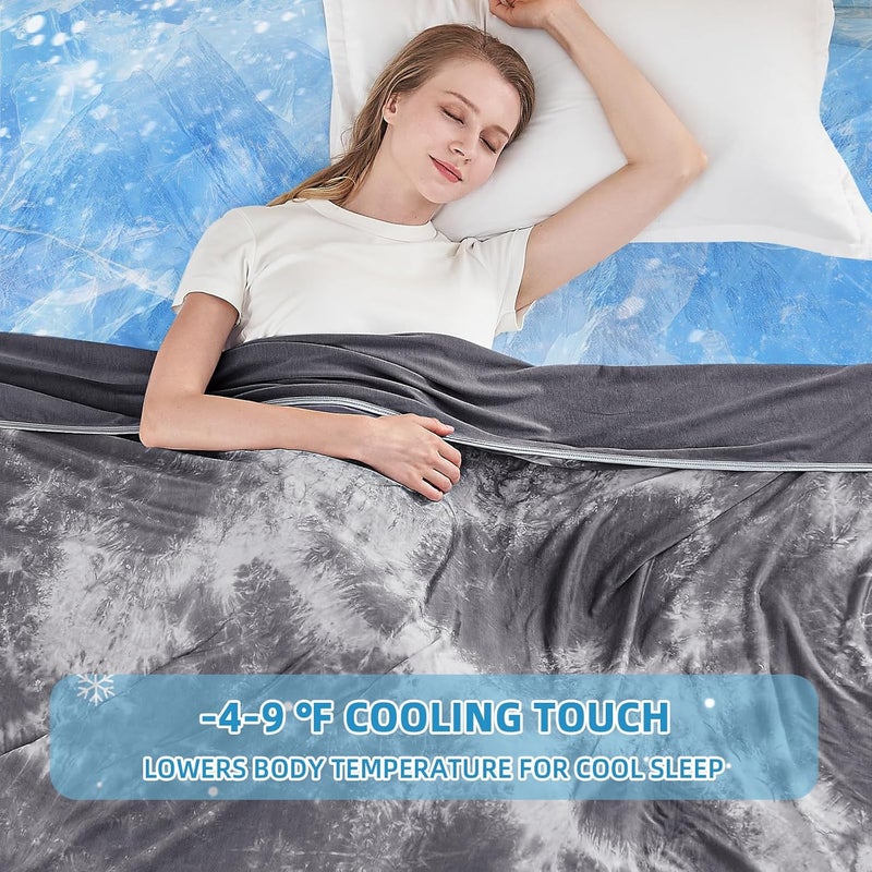 inhand Cooling Blanket King Size (80"x90"), Cooling Blankets for Hot Sleepers, Absorbs Heat to Keep Adults Cool for Summer Nights Sweats, Thin Cold Lightweight Blanket for Couch Bed, All Season Use - Image 2