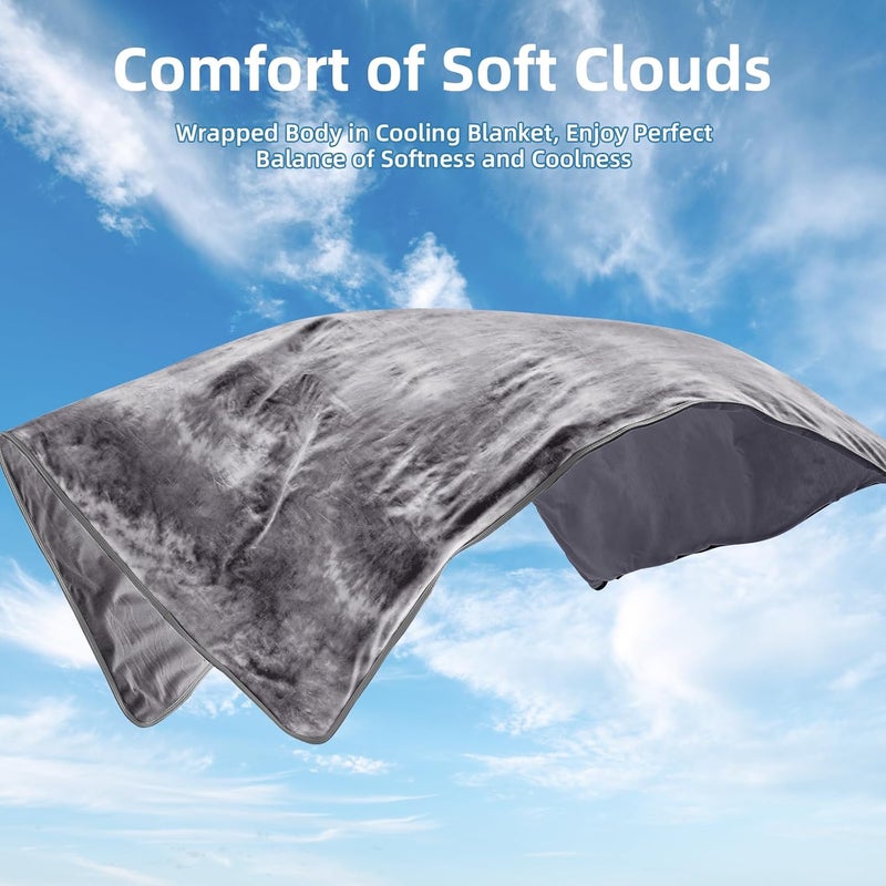 inhand Cooling Blanket King Size (80"x90"), Cooling Blankets for Hot Sleepers, Absorbs Heat to Keep Adults Cool for Summer Nights Sweats, Thin Cold Lightweight Blanket for Couch Bed, All Season Use - Image 5